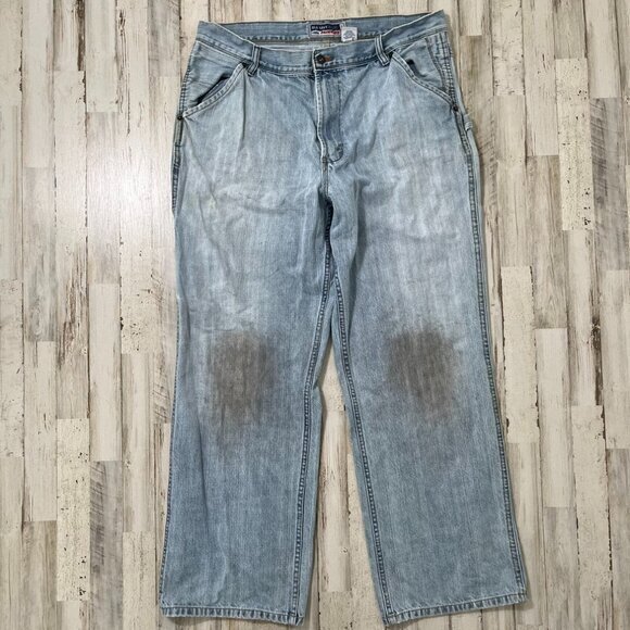 Vintage Y2k Old Navy Denim Painters Carpenter Cargo‎ Jeans Mens 36 x 32 - Picture 4 of 6